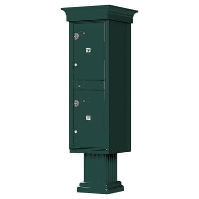 #1590-T1V Florence Classic Decorative 2 Unit Outdoor Parcel Locker Model